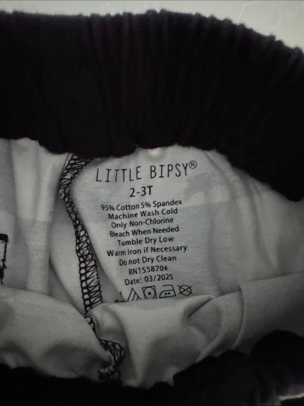 Little Bipsy Black and White Checkered Kids Shorts - Picture 2 of 3